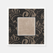Burlap- en linnapkins servet (Voorkant)
