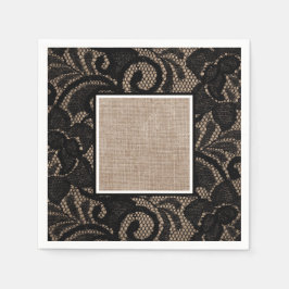 Burlap- en linnapkins servet