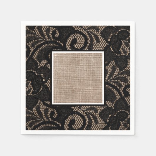 Burlap- en linnapkins servet (Voorkant)