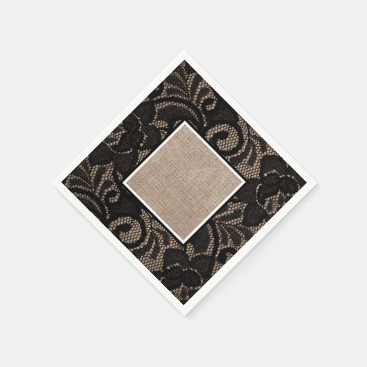 Burlap- en linnapkins servet (Hoek)