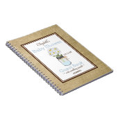 Burlap en Mason Jar Baby shower Guest Book - Notitieboek (Rechterzijde)