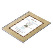 Burlap en Mason Jar Baby shower Guest Book - Notitieboek (Linkerzijde)