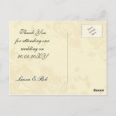 Burlap en Navy Blue roos Mason Jar Dank u Briefkaart (Achterkant)