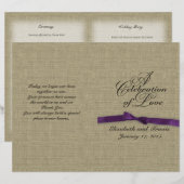 Burlap- en Paarse weddenschappen (Voorkant / Achterkant)