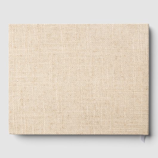 Burlap- en papaverweddenschappen gastenboek (Achterkant)