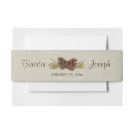 Burlap en Pinecones Uitnodigingen Wikkel