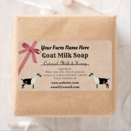 Burlap en Pset Goat Milk Soap Label - Alpine