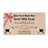 Burlap en Pset Goat Milk Soap Label - Alpine (Voorkant)