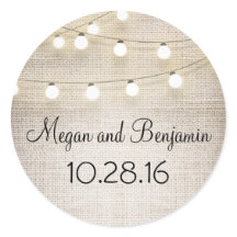 Burlap en String Lights Rustiek