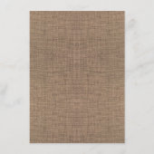 Burlap en String Lights Trouwinformatie Gast Informatiekaartje (Achterkant)
