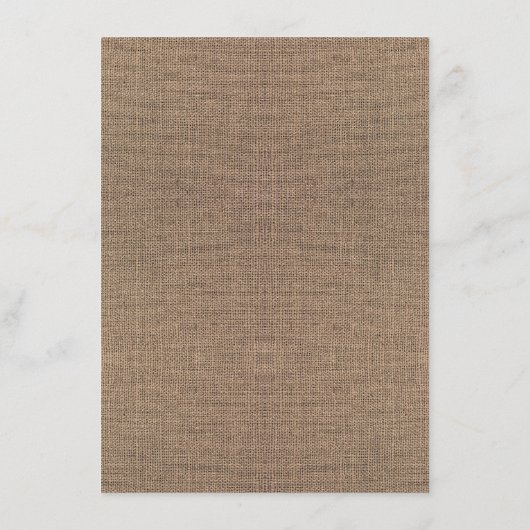 Burlap en String Lights Trouwinformatie Gast Informatiekaartje (Achterkant)