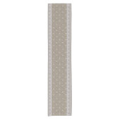 Burlap en White Lace Elegante Tafelloper (Voorkant)