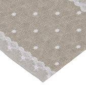 Burlap en White Lace Elegante Tafelloper (Hoek)