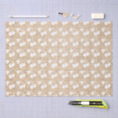 Burlap en witte kersen tissuepapier (Craft)