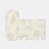 Burlap en Zee Shell Beach Wedding Favor Tentbox Bedankdoosjes (Uitgevouwen)