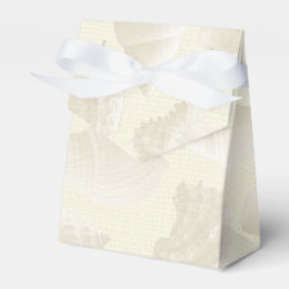 Burlap en Zee Shell Beach Wedding Favor Tentbox Bedankdoosjes