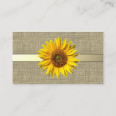 Burlap en zonnebloem Bridal Registry Kaart (Achterkant)