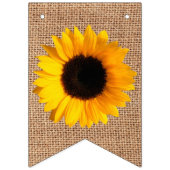 Burlap en Zonnebloemen Bruiloft Bunting Vlaggetjes (Tweede vlag)