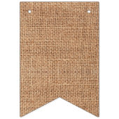 Burlap en Zonnebloemen Bruiloft Bunting Vlaggetjes (Eerste vlag)