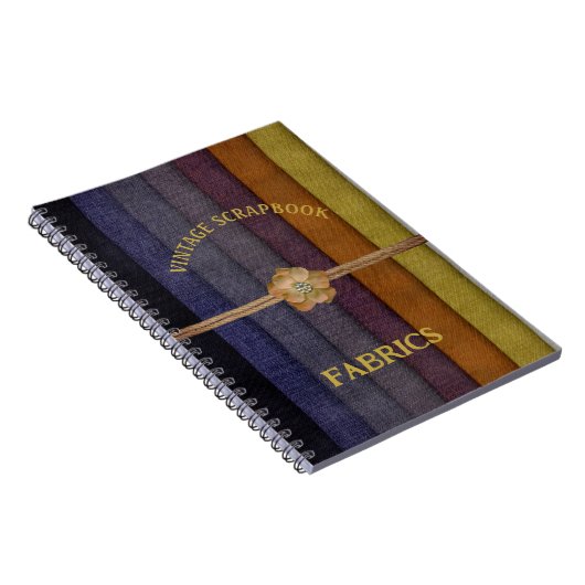 Burlap Fabric Swatch Scrapbook Notitieboek (Rechterzijde)