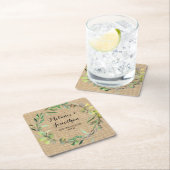 Burlap Floral Chalkboard Onderzetter Mat Wedding P (Insitu)