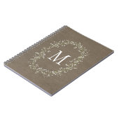 Burlap Floral Monogram Notitieboek (Linkerzijde)