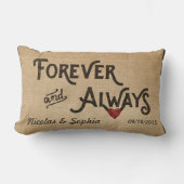 Burlap Forever Altijd persoonlijk hartstochtelijk  Kussen (Voorkant)