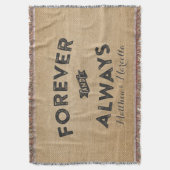 Burlap Forever en Altijd Deken (Voorkant Verticaal)