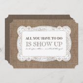 Burlap Funny Bridesmaid / Maid of Honor proposal Kaart (Voorkant / Achterkant)