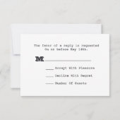 Burlap Geïnspireerd Oil Lantern Wedding R.S.V.P. RSVP Kaartje (Achterkant)