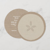 Burlap geïnspireerd rond de Zanddollaronde Kaart (Voorkant / Achterkant)