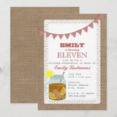 Burlap Geïnspireerd Sweet Tea Birthday Kaart (Voorkant / Achterkant)