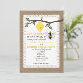 Burlap geïnspireerde bijen die als seksegerelateer kaart (Staand voorkant)