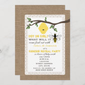 Burlap geïnspireerde bijen die als seksegerelateer kaart (Voorkant / Achterkant)