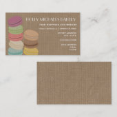 Burlap Geïnspireerde Franse macrobakkerij Visitekaartje (Voorkant / Achterkant)