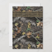 Burlap + gesneden hart Camo bruiloft uitnodigingen (Achterkant)