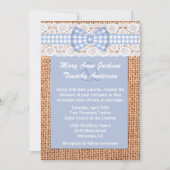 Burlap & Gingham Country bruiloft uitnodiging (Voorkant)