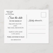 Burlap grappig schattig cartoon katten opslaan de  aankondigingskaart (Achterkant)