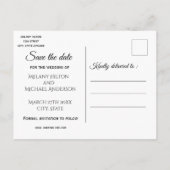 Burlap grappig schattig cartoon katten opslaan de aankondigingskaart (Achterkant)