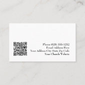 Burlap Grunge Grey Church Pastor Visitekaartje (Achterkant)