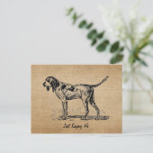 Burlap  Hallo Bird Dog Hunting Briefkaart (Staand voorkant)