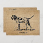 Burlap  Hallo Bird Dog Hunting Briefkaart (Voorkant / Achterkant)