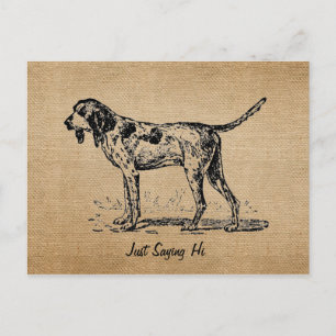 Burlap  Hallo Bird Dog Hunting Briefkaart
