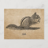 Burlap  hallo Chipmunk Briefkaart (Voorkant)