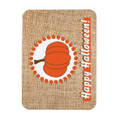 Burlap Halloween Pumpkin Magneet (Verticaal)