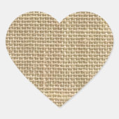 Burlap Hart Sticker (Voorkant)