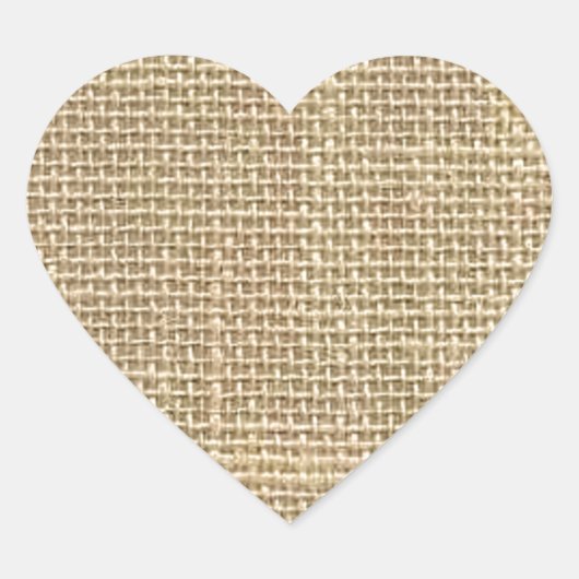 Burlap Hart Sticker (Voorkant)