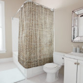 Burlap Hessiaanse achtergrond textuur Douchegordijn (In situ)