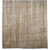 Burlap Hessiaanse achtergrond textuur Douchegordijn (Voorkant)