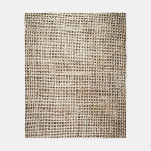 Burlap Hessiaanse achtergrond textuur Fleece Deken (Voorkant)